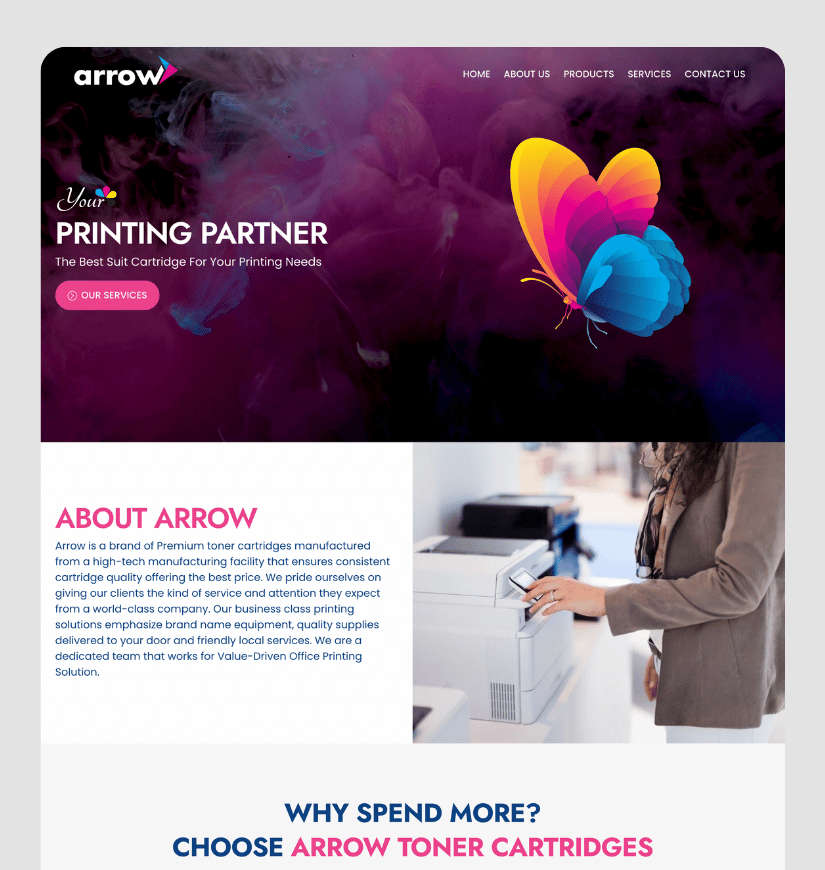 Arrow's website