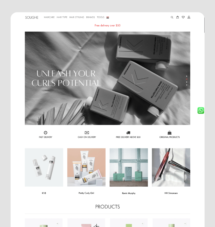 Soughe's website designed by Vyshnav VJ