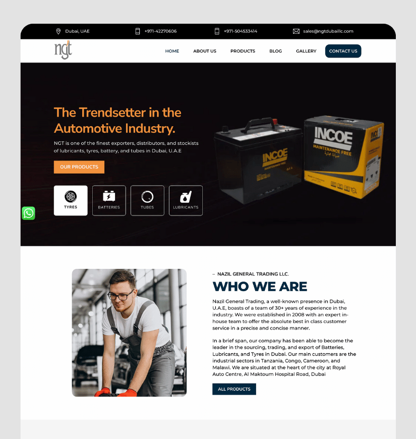 Nazil General Trading's website